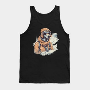 Dog with ski goggles Tank Top